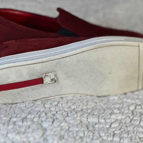 Prada Men’s Size 10 Red Suede Loafers main image 8